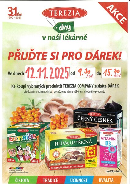 Terezia dny v Lékárně sv. Lukáše Terezia dny v Lékárně sv. Lukáše